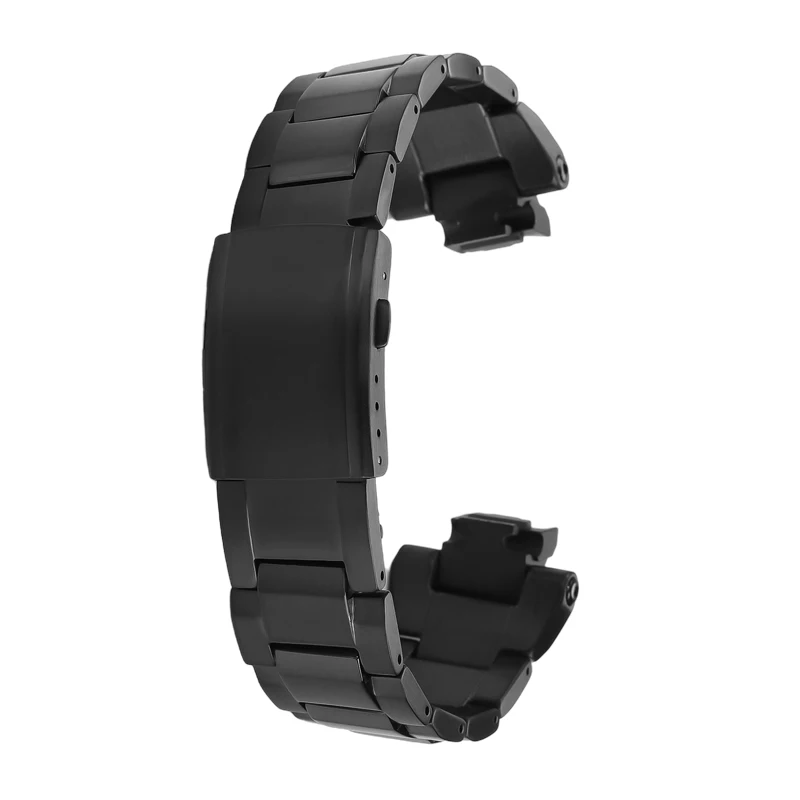 ADH untuk Casio Steel Heart 4th GST-B400 Tali Jam Tangan Baja Tahan Karat Padat B400 Gelang Logam Tahan Air Sabuk Rilis Cepat Pria