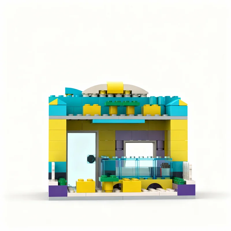 196pcs MOC Ice Cream Parlour Classic Model Building Blocks Construction Assemble Christmas Gifts Creative DIY Idea Toys Brick