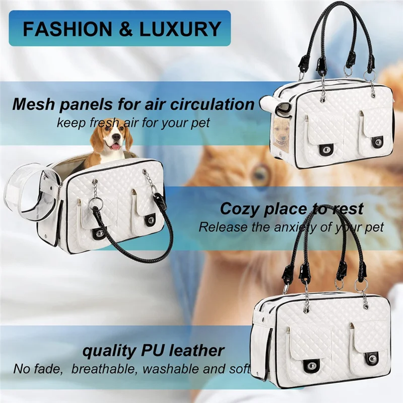 

PORK-Fashion Pet Backpack Cat Dog Pet Backpack Portable Pet Carrying Handbag For Travel Walking Large Capacity Pet Backpack