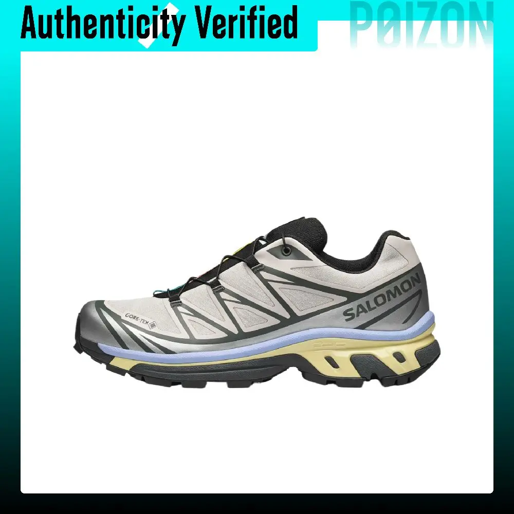 SALOMON XT-6 Running Shoes Unisex Low-top Silver Cloud/Urban Fashion/Dark Shadow Green L49216100