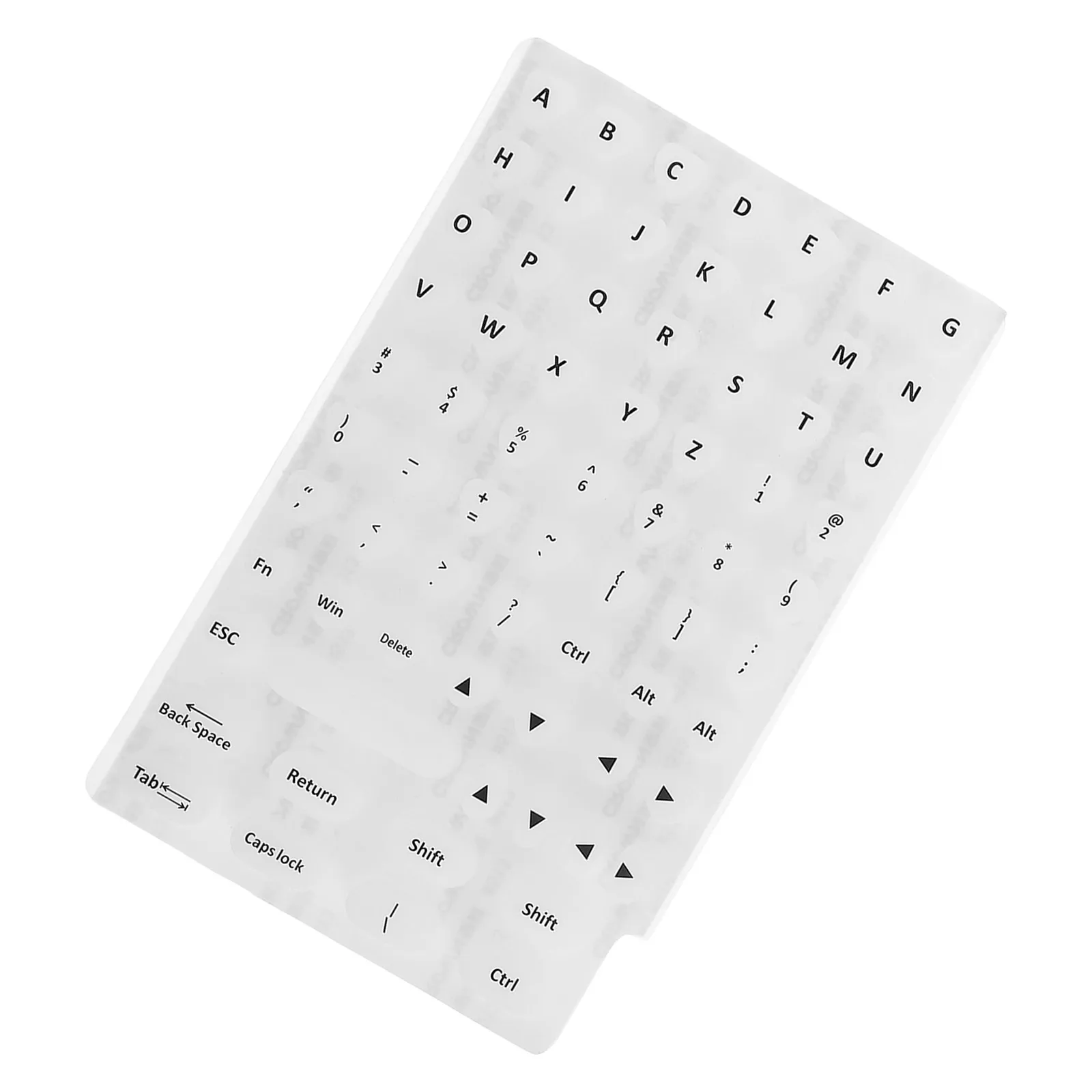

1pcs White Raised Silicone Keyboard Stickers Keycaps For Nail Art Typing Alphanumeric Decals Gaming Long Nails Anti-Slip