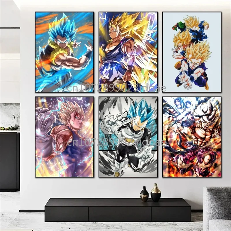 

Anime Bandai Dragon Ball Character Goku Vegeta Kakarote High-quality Printing HD Canvas Painting Bedroom Mural Art Painting Gift