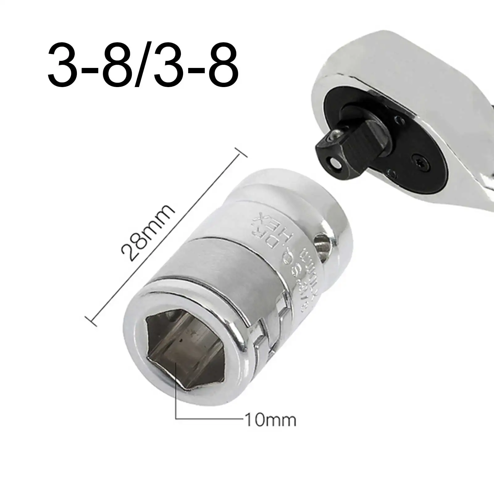 Bit Socket Adapter com Square Drive, Hex Bit Holder, Chave de catraca elétrica, Impacto Socket Converter, Ferramenta de mão, 1/4, 1/2, 3/8