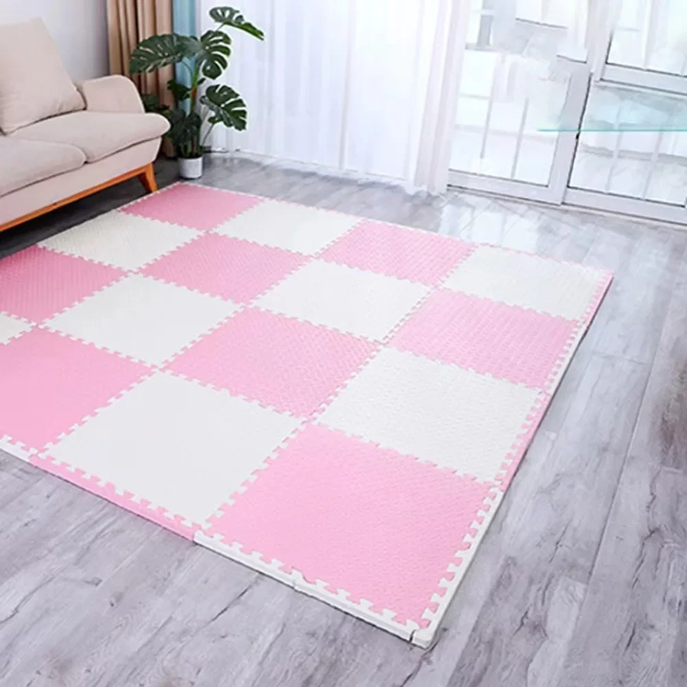 

32/64 шт. 30x30 см напольный коврик-головоломка из пенопласта, объемный однотонный пенопластовый игровой коврик с границами, блокирующий напольный коврик, детский игровой коврик-головоломка