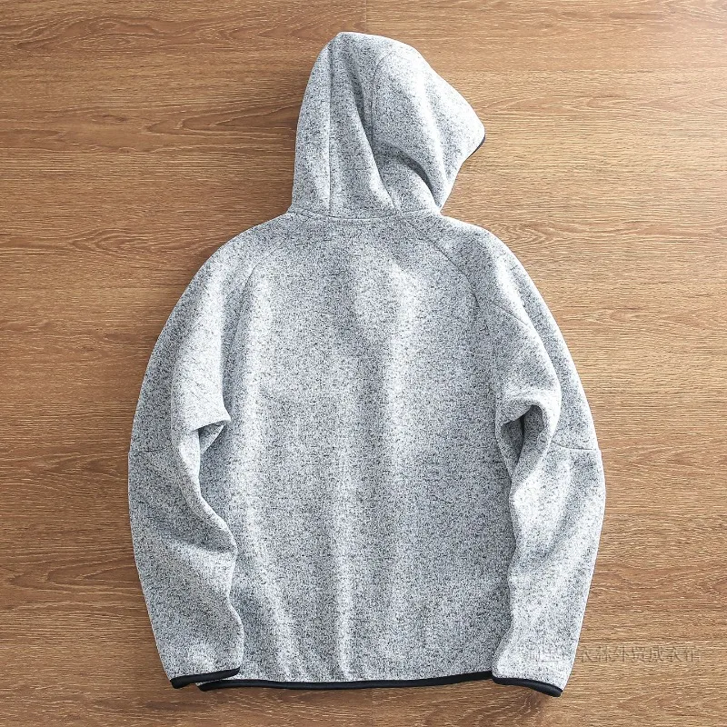 Men's Outdoor Thermal Fleece Jacket - Warm Hooded Zip-Up Coat with Pockets for Fall & Winter Hiking and Camping