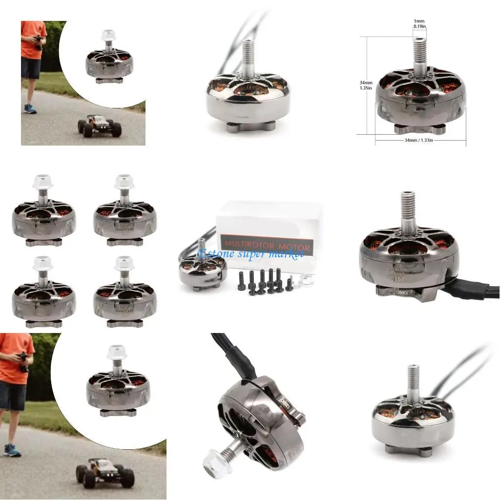 090B 4 قطعة محركات متعددة الدوران عالية عزم الدوران 1300KV للطائرات بدون طيار والطائرات النموذجية كوادكوبتر محركات بدون فرش