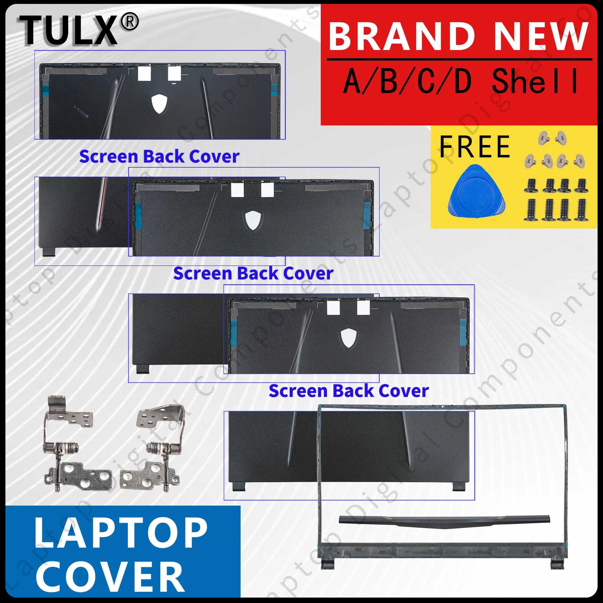 

NEW Case For GP75 GE75 GL75 MS-17E4 MS-17E2/E5/E7 8SG 9SE LCD Back Cover Front Bezel Hinges Screen Frame hinges Metal Cover