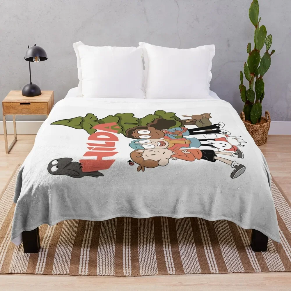 

Hilda and friends Throw Blanket Cozy Microfiber Throw Blanket for Home Bedroom