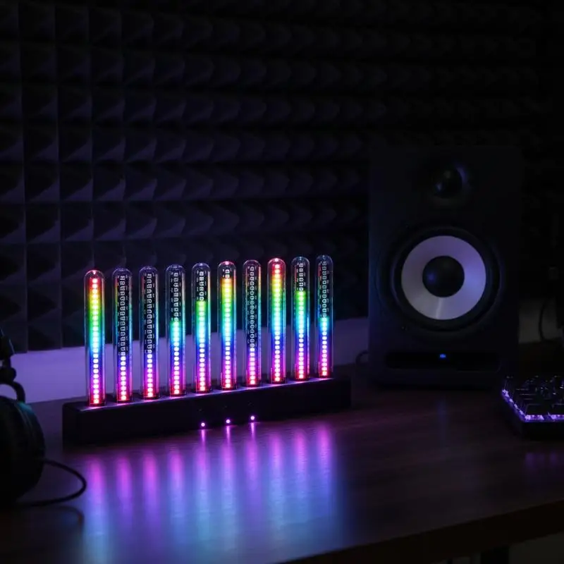 Dynamic Gradient RGB Sound Activated LED Light Strip Universal Ambient Decor for Car TV Room Party Lights