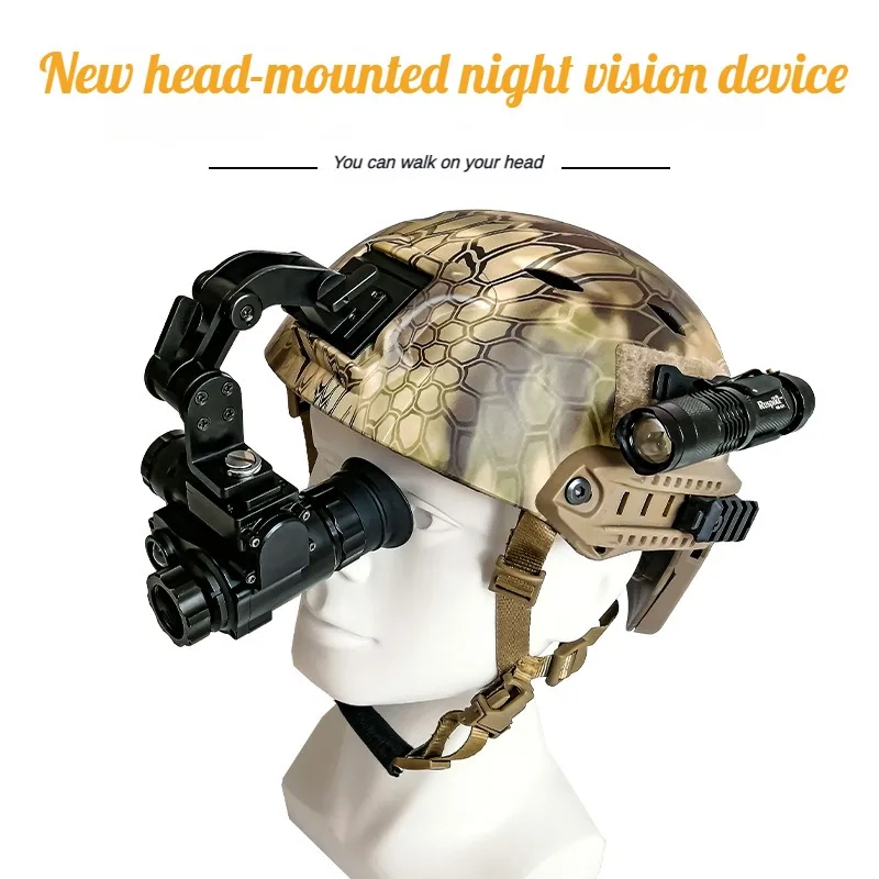 Helmet-type Digital Infrared Night-vision Goggles Protective Helmet Head-mounted Night-vision Hd Imaging