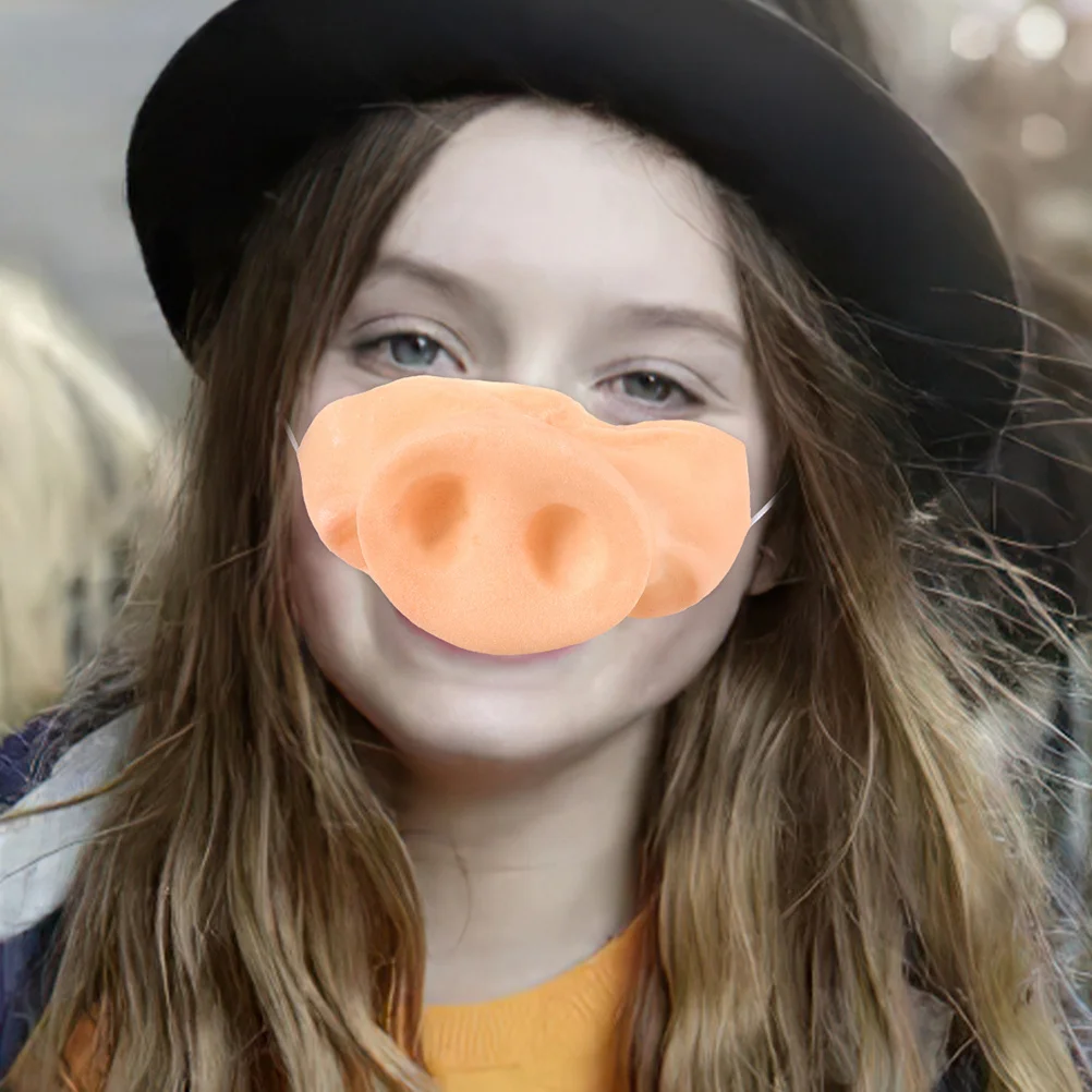 

3Pcs Pig Nose Costume Accessories Elastic Band Realistic Latex Snout for Halloween Cosplay Party Dress Up Prop