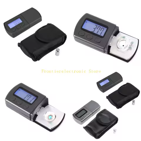 G8DB Portable Digital Turntable Force Scale Jewelry Vinyl Gauge 0.01g/5.00g LCD Backlight for Tonearm Phono Cartridge