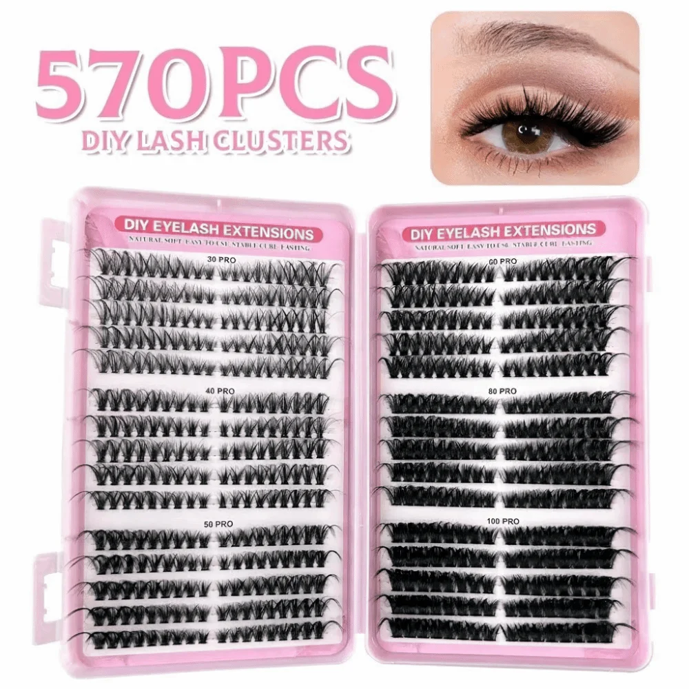 8-16mm Length False Eyelashes Natural Look 30D/40D/50D/60D Fake Eyelash Volume Fans Wispy Style DIY Lashes Book for Home Use