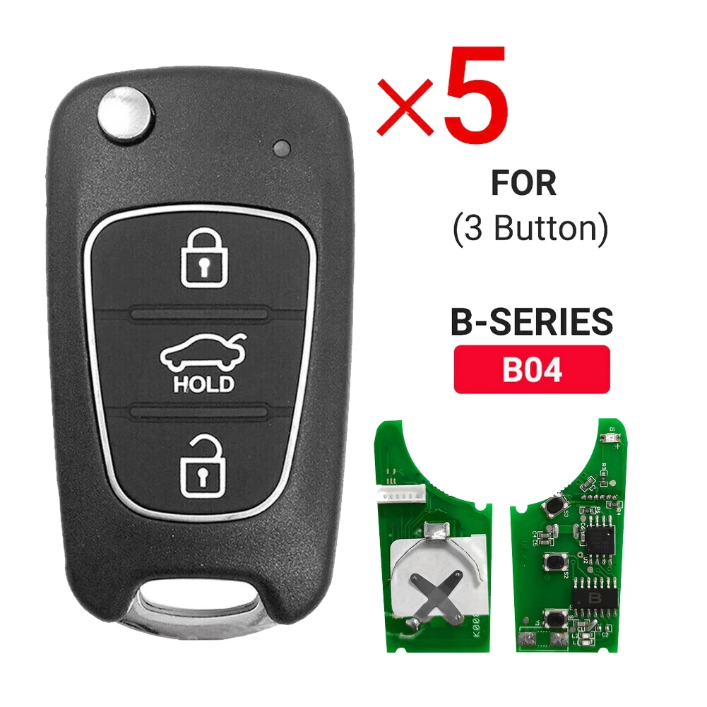 5Pcs KEYDIY B04 Universal 3 Button B-Series Remote Control Car Key for KD900 KD900+ URG200 -X2 Mini for