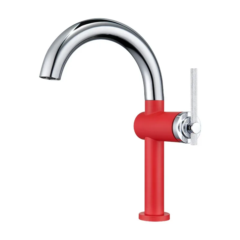 Pink personalized washing faucet 360 degree rotating wash basin faucet