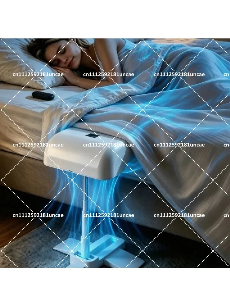 Portable Under Blanket Bed Air Circulator Fan, 5-Speed Quiet Cooling Ventilation for Sleeping, Compact Bed Airflow Blower