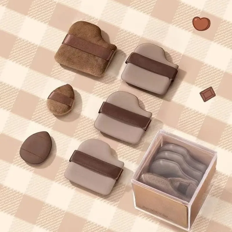 الشوكولاته البسكويت نفخة ماكياج المخفي لا تأكل مسحوق Q وسادة هوائية مرنة الرطب والجاف ماكياج أداة الإسفنج نفخة كيت