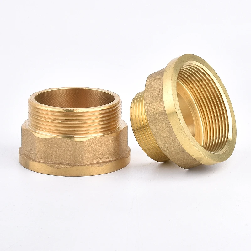 Brass 1.2 1.5 2 Inch Female to Male Thread Hex Bushing Reducer Copper Pipe Fitting Irrigation Aquarium Pump Coupler Connector