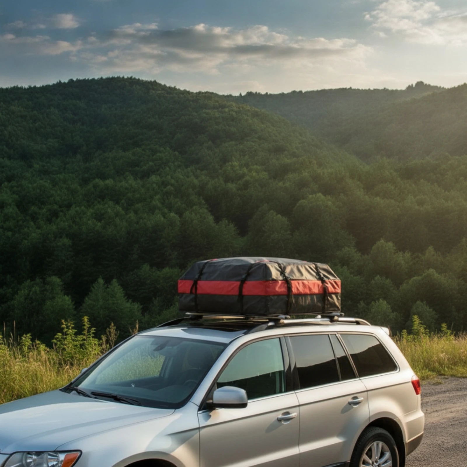 Car Roof Cargo Bag Secure Car Roof Bag with Straps Rooftop Cargo Carrier Heavy-Duty Extra Storage for Travelers, Road Trips