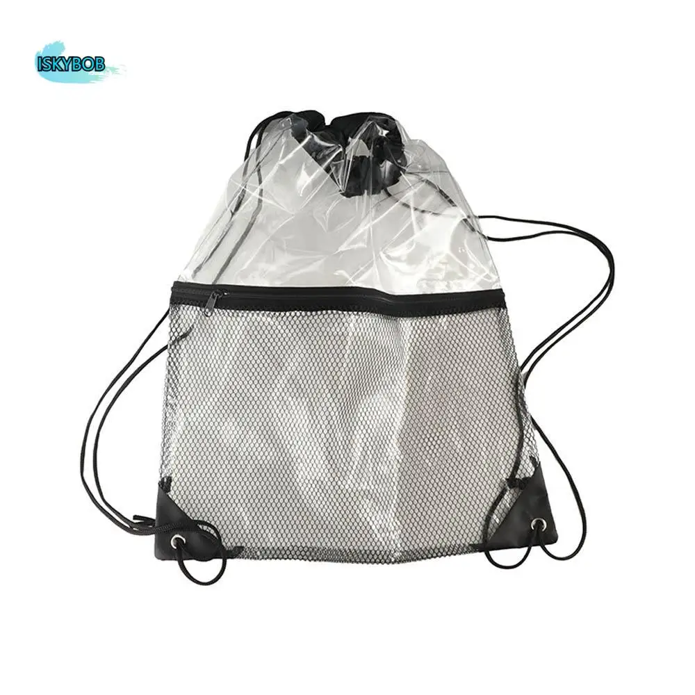 

Простой рюкзак большой емкости на шнурке, пляжная сумка, водонепроницаемая прозрачная сумка из ПВХ, сумка для плавания, сумка на плечо, желейная сумка унисекс