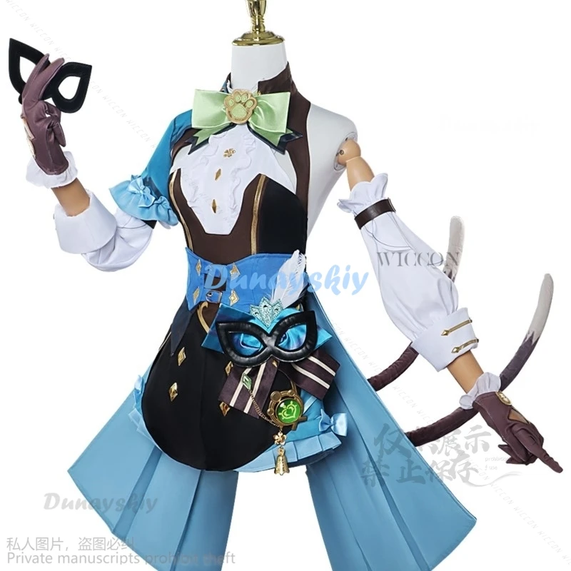 Anime Game Genshin Impact Cosplay Kirara Phantom In Boots Kirara Cosplay Dress Wig Headwear Hat Neko Cat Roleplay Lolita Cute JK