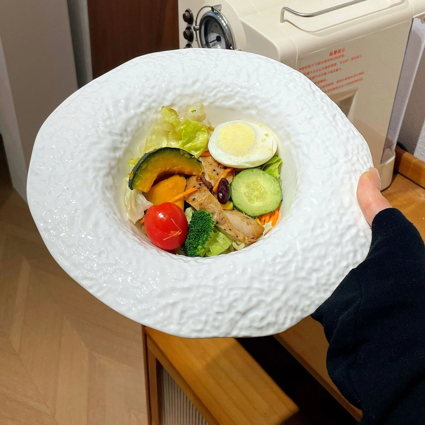 

Rock Texture Deep Bowl Ceramic Soup Noodle Bowl Creative Home Hotel Dish Salad Dessert Bowl
