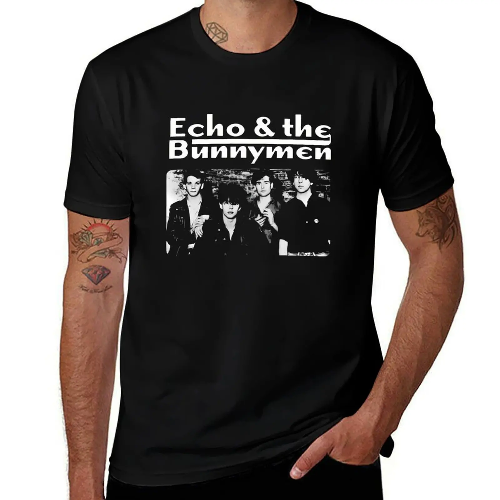 Echos and The Bunnymens Band T-Shirt Basic Casual Wear Short Sleeve Top