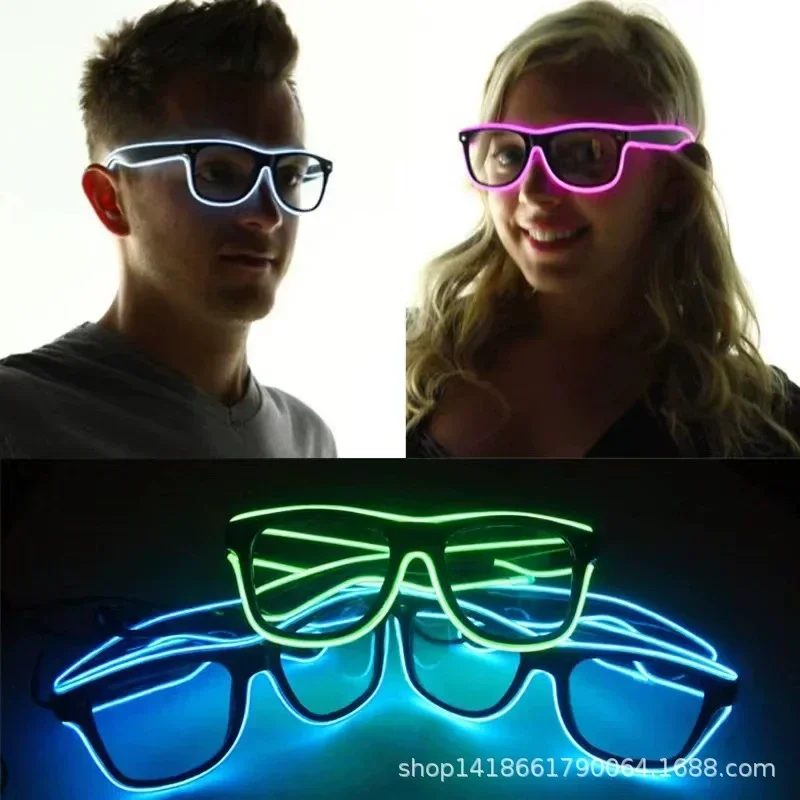 Accessoires d'ambiance disco tendance, lunettes en arc, lumière LED, cool bar, danse, syllabes électriques, fournitures de concert