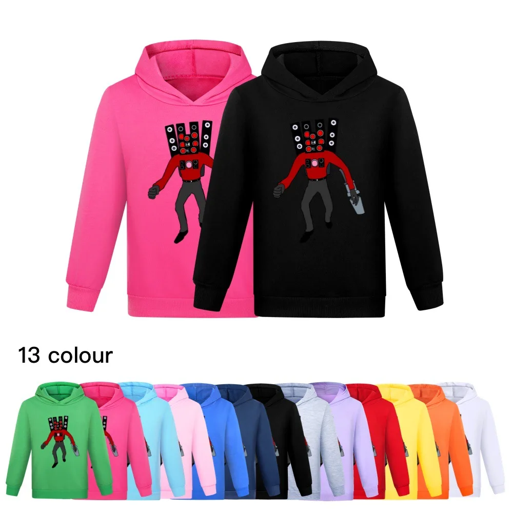 Funny Game Skibidi Toilet Hoodies Kids Fashion Sweatshirts Baby Girls Casual Outerwear Boys Pullover Tracksuit Children Clothing