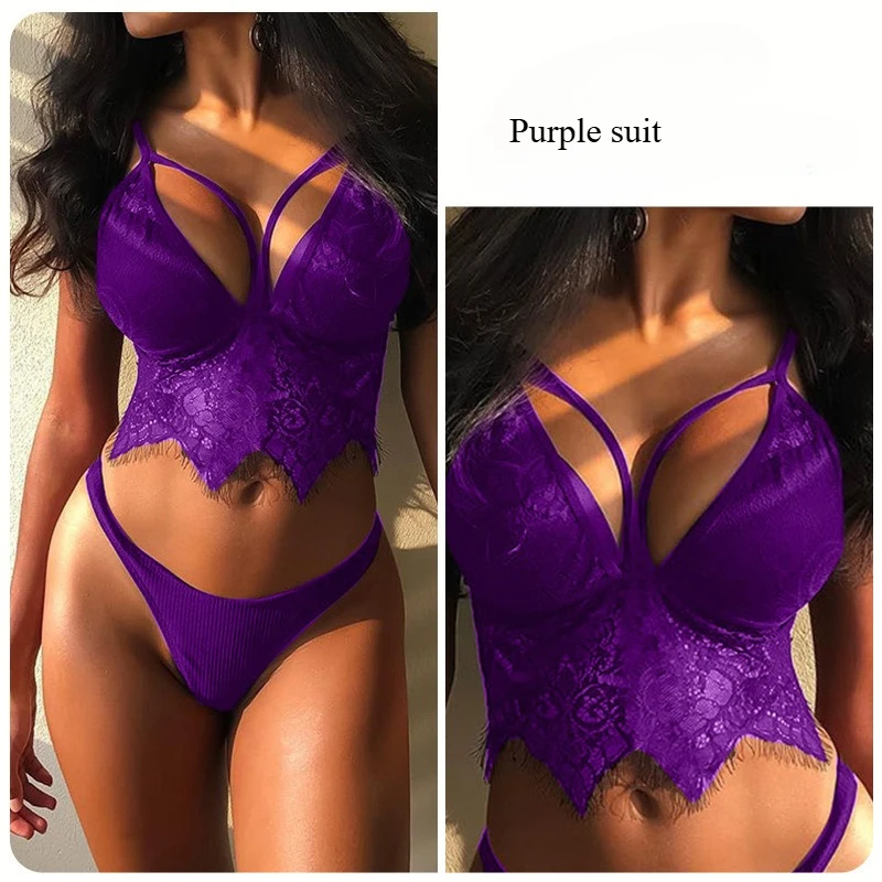 三角カップレースセクシーな女性のブラセット超薄型通気性の女性のファッショントップ快適肌に優しいソフト女性のブラセット