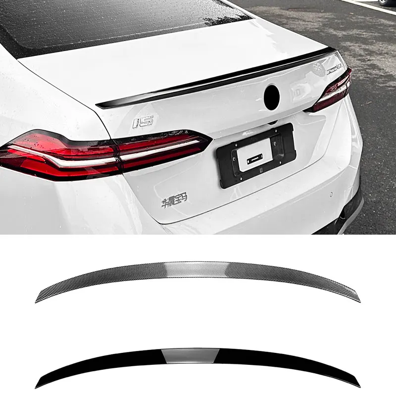 

For BMW 5 Series i5 G60 2024+ M5 ABS Black/Carbon Rear Trunk Spoiler Tail Wing Roof Wing Splitter Diffuser Car Styling Trim