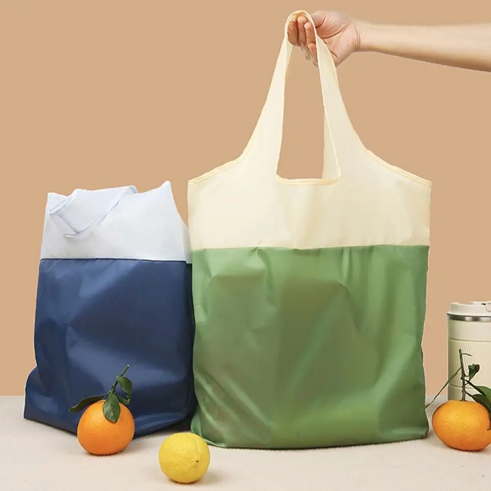 Supermarket Shopping Bag Storage Bag Cloth Bag Large Capacity Eco Bag Shoulder Handbag Tote Pouch Folding Shopping Bag
