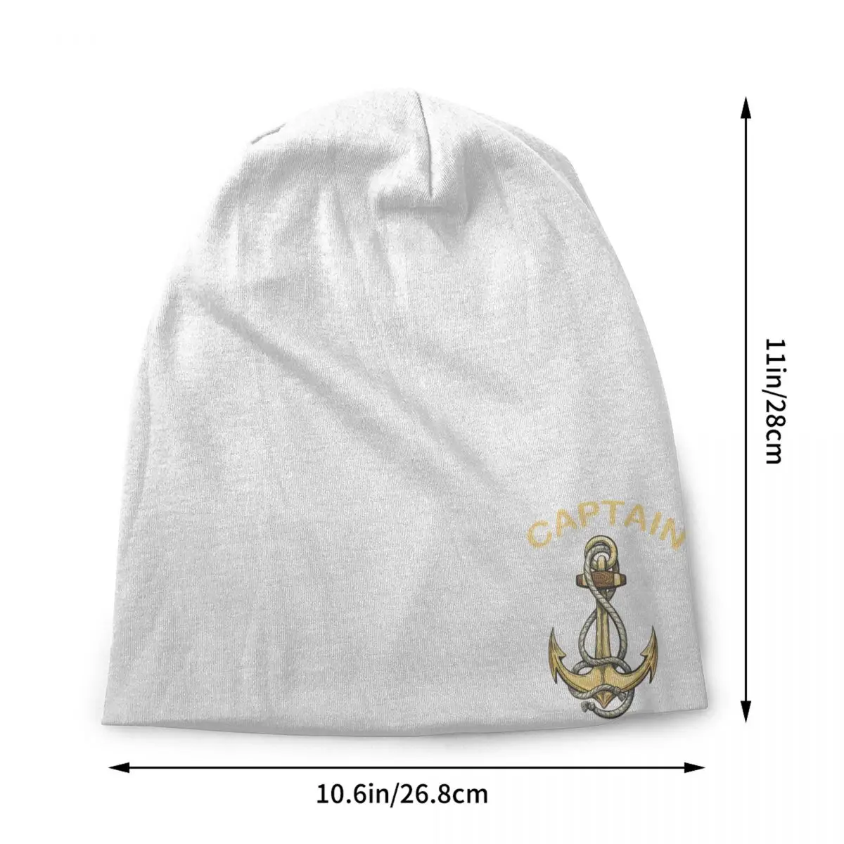 Custom Nautical Captain Anchor Bonnet Hats Street Knit Hat For Women Men Winter Warm Sailor Adventure Skullies Beanies Caps