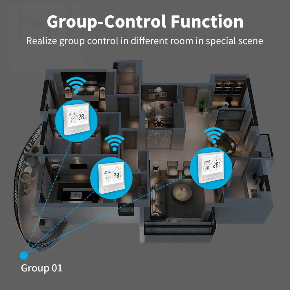 Tuya WiFi الذكية شاشة الكريستال السائل ترموستات الكهربائية الطابق APP التدفئة المياه/الغاز المرجل درجة الحرارة تحكم عن بعد أليكسا جوجل #6