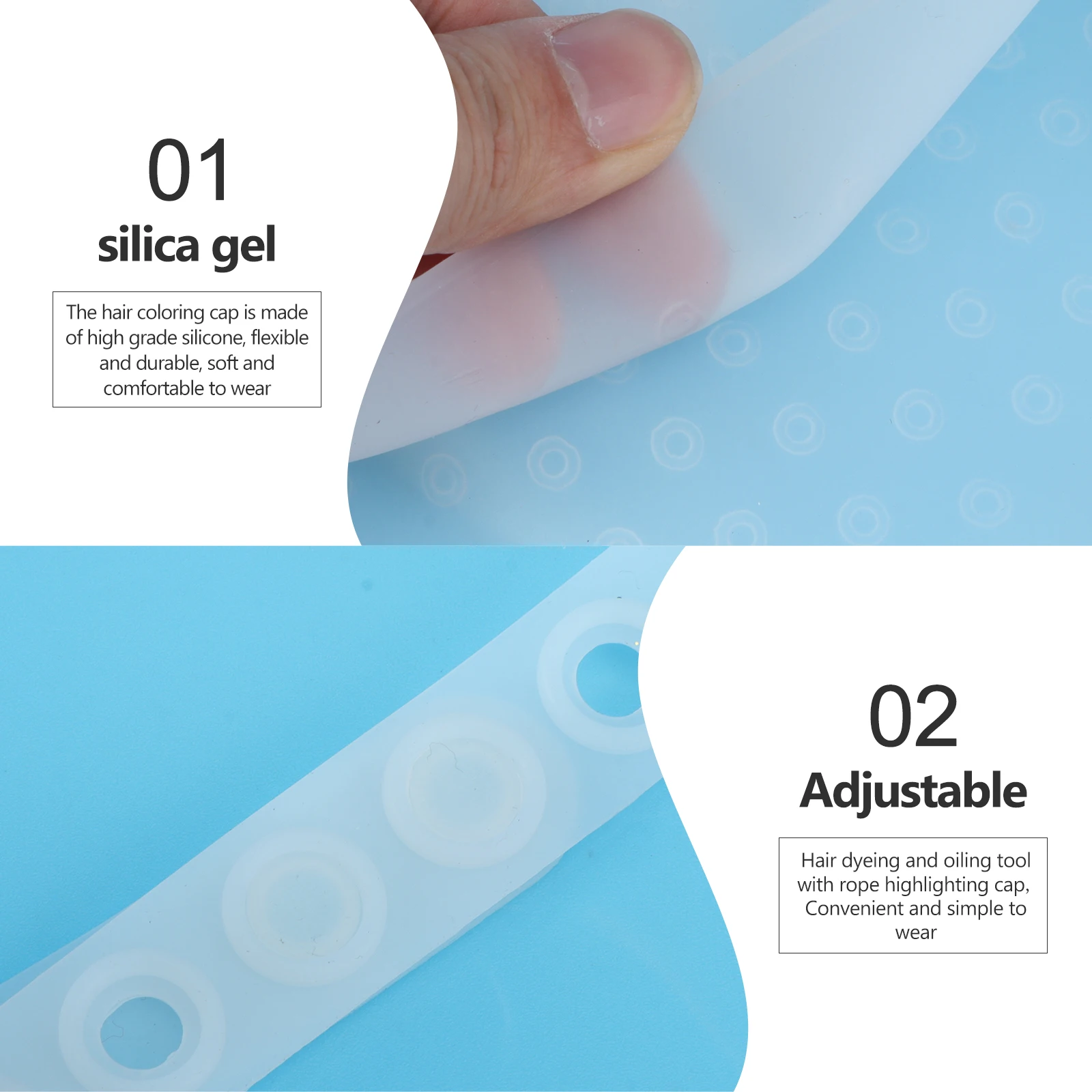 

Coloring Reusable Salon Hairdressing Highlighting Tool With Small Circles Hair Dyeing Supply For Home Dyeing Cap Hairdressing