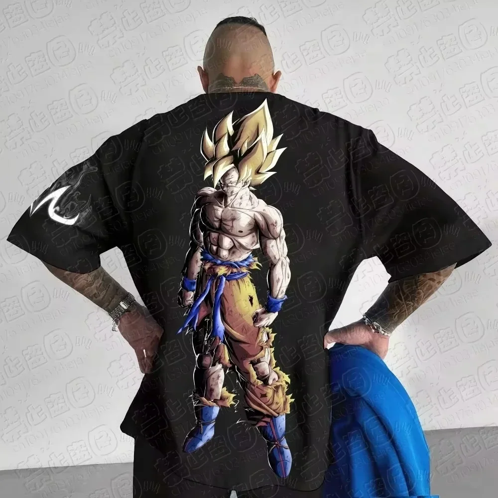 Saiyan Son Goku Anime Dragon Ball Harajuku Men Summer T-shirt 2026 Oversized Retro Street Women Casual Loose Short Sleeve Unisex
