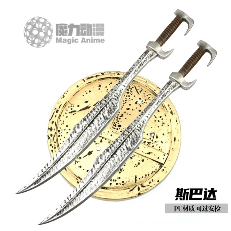 Gladiator Sword Sparta Warrior Shield 1:1 cosplay Big Sword Movie Role Playing Sword Model Safety PU Gift Toy Home Decor