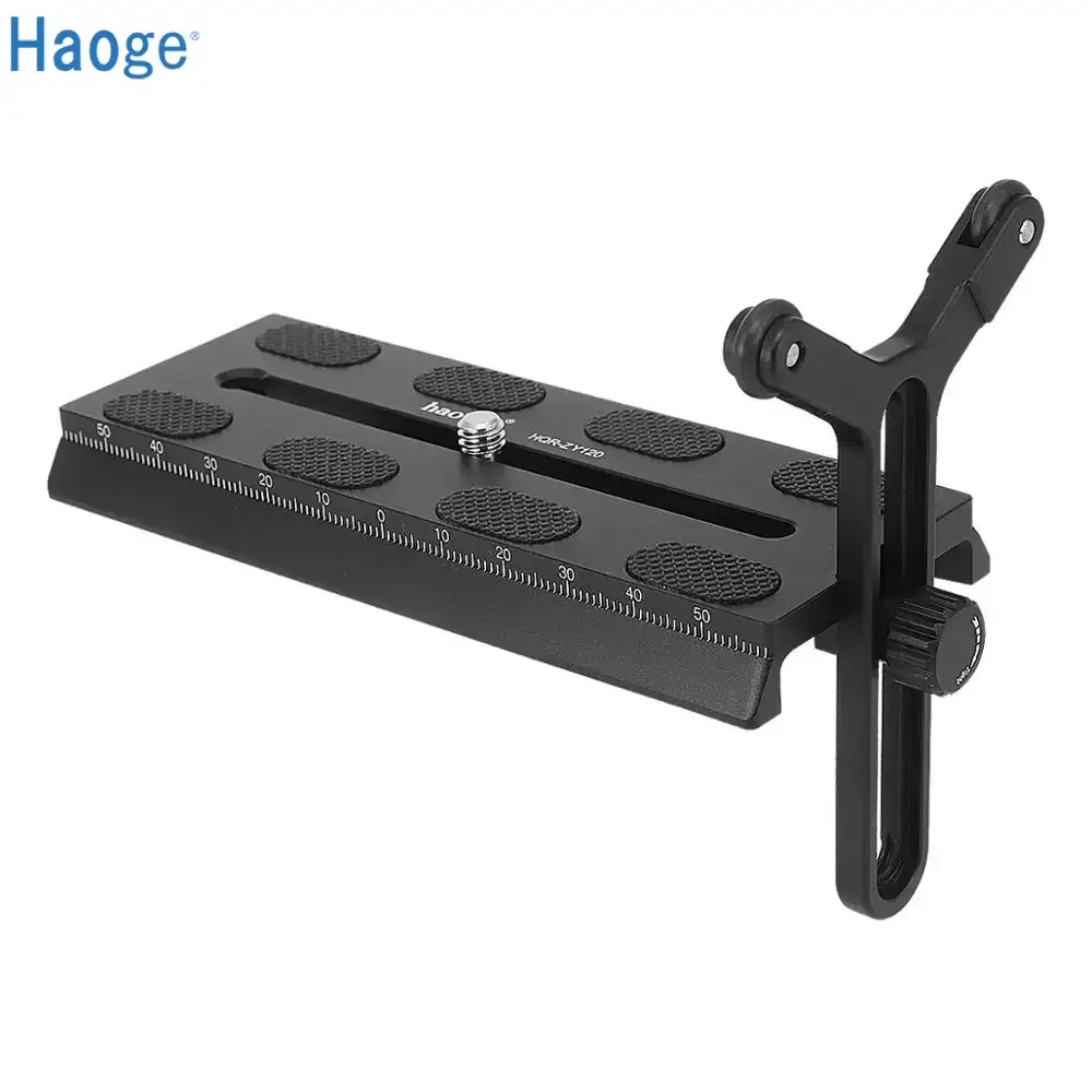 Haoge placa de liberação rápida 120mm, com suporte de lente y para zhiyun crane 2, crane 3 lab, tablete, capinheiro lab, estabilizador gimbal