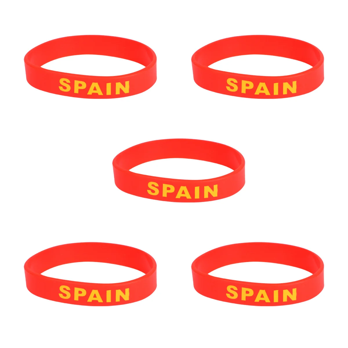 

10Pcs Flag Printed Wristband Comfortable National Flag Bracelet for Soccer Support Your Country