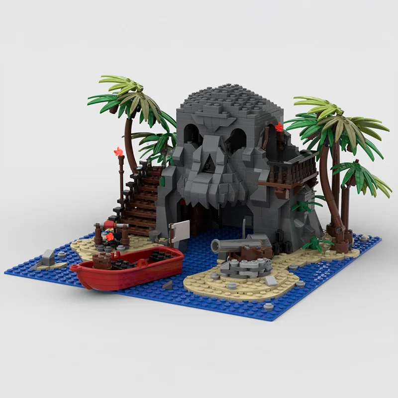 

1157pcs MOC Skull Island Pirates Model Building Blocks Architecture DIY Toys Assemble Idea Christmas Gifts Creative Education