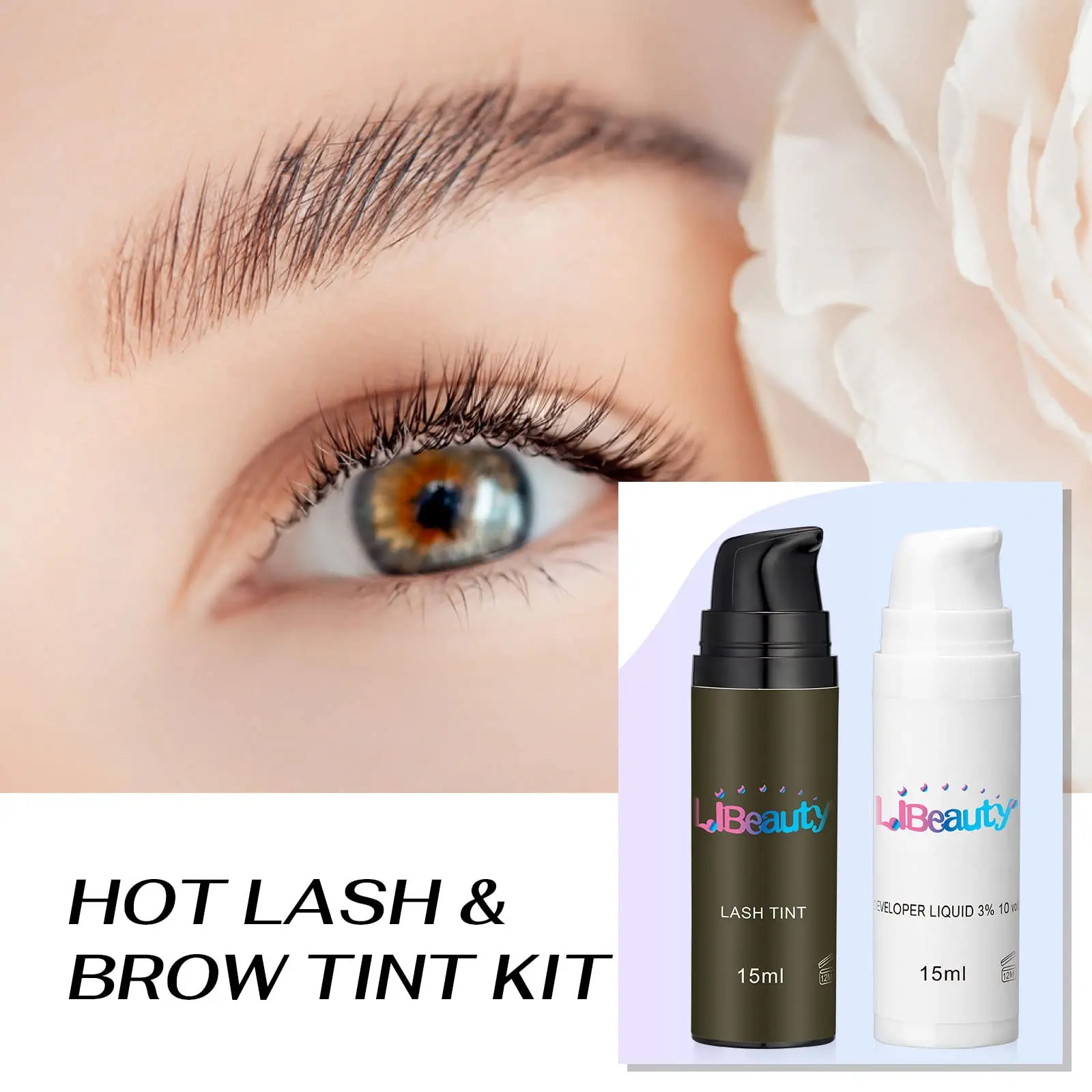 Libeauty simple 15ml Semi Permanent sourcil colorant teinte rapide Gel cils Kit sourcils teinte colorant maquillage sourcil crème outil de maquillage