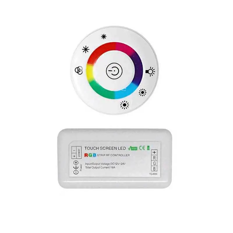 Touch RGB controller DC12V 24V 18A Wireless LED Controller RF Touch Panel LED Dimmer RGB Remote Controller for 5050 3528 RGB