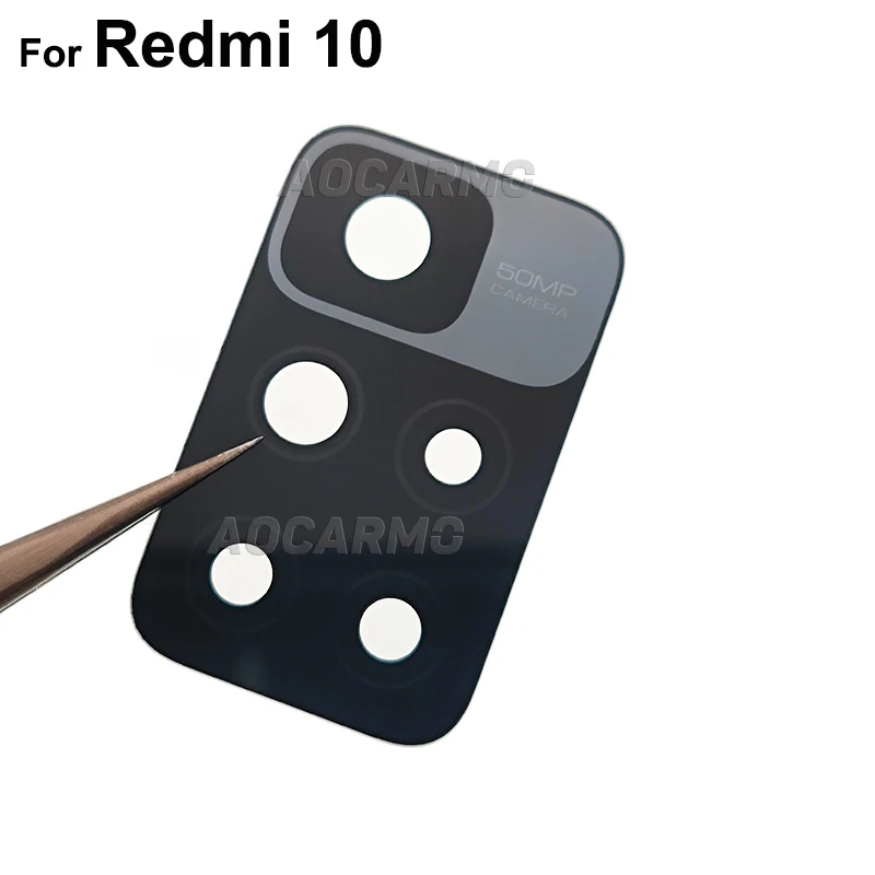 Aocarmo Rear Back Camera Lens For Redmi 10 Repair Replacement Part