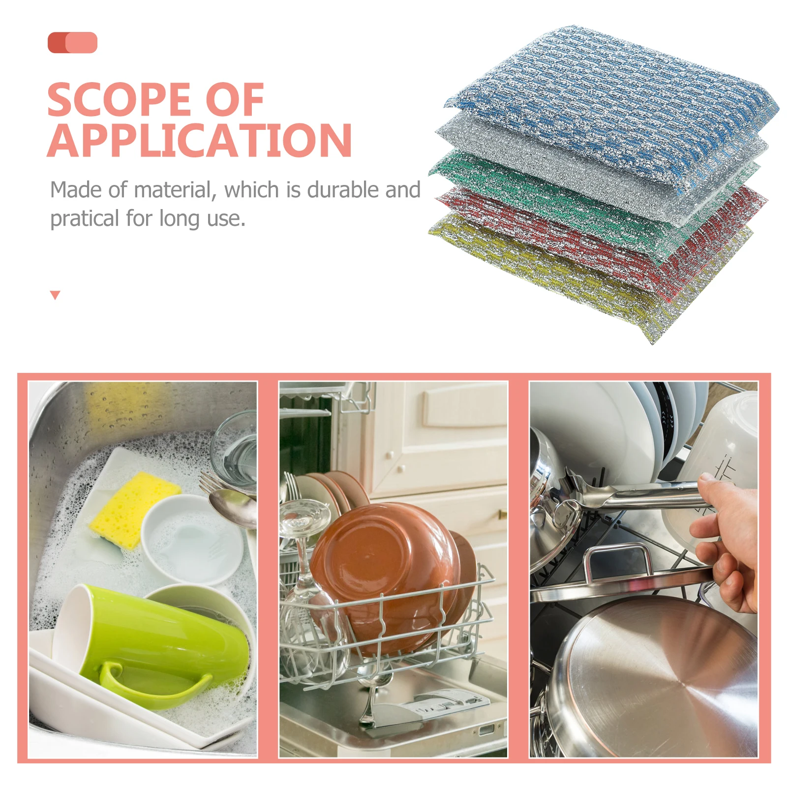 

20Pcs Multifunction Dish Sponges Non Scratch Kitchen Scrubbers Reusable Cleaning Sponge for Pot Bowl Dishwashing