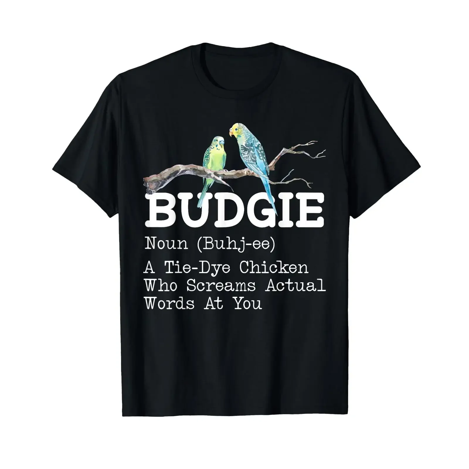 Budgie Bird Definition Budgerigar Birdwatching Parakeet T Shirt vintage Washed Slightly Comfortable streetwear Soft