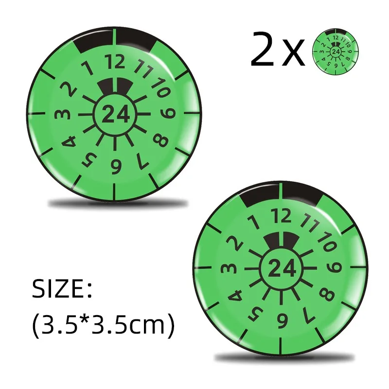 

3D Circular German Number Gel Dome Stickers Personalized Heat-resistant Waterproof Non Fading Car Stickers Car Badges Decor 2pcs