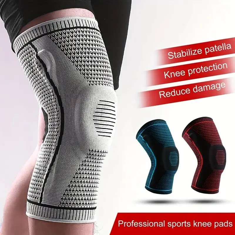 Non-Slip Knee Support Brace with Patella Gel Pad Stabilizers Comfort-Fit Compression Sleeve for Arthritis, Sports