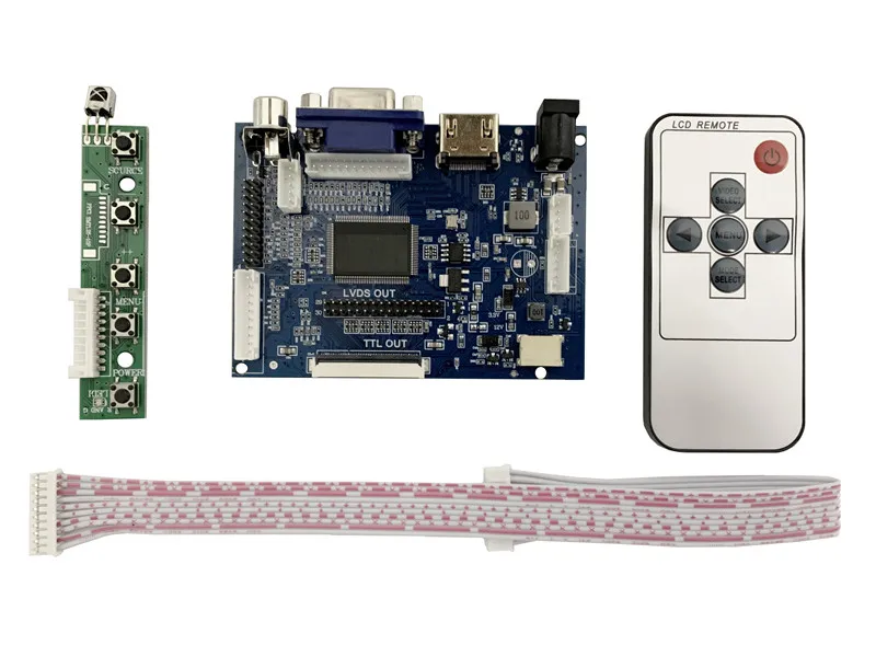 Carte de commande de pilote d'écran LCD, AV, VGA, compatible HDMI, 50 broches, 7300101463x7300101462, E242868, 1024, 600