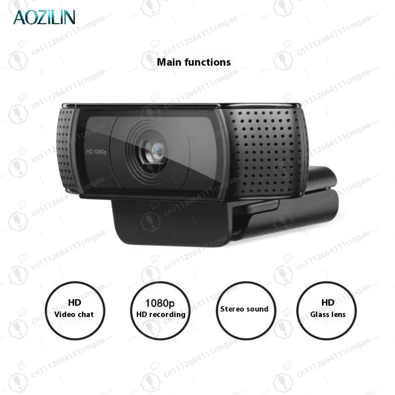 AOZILIN 1080P USB Webcam CMOS Sensor for Live Streaming Computer Camera