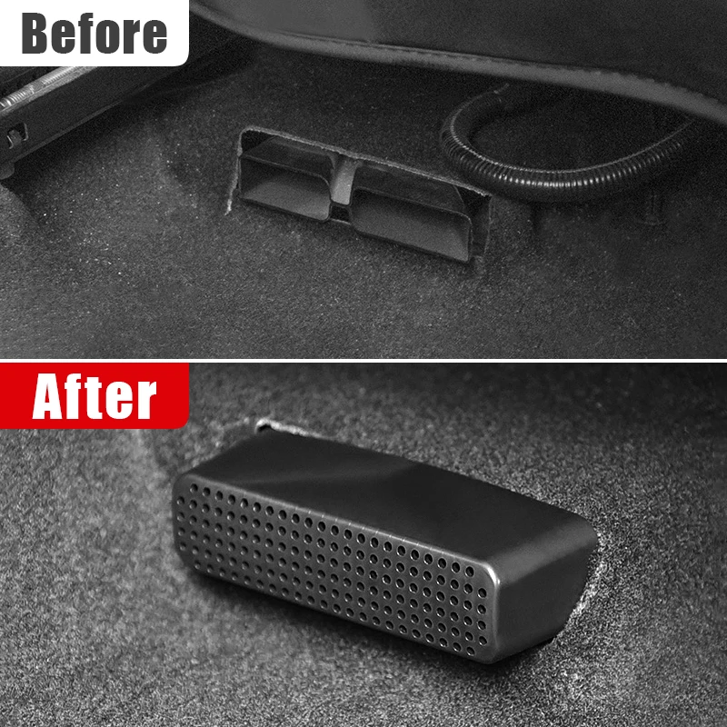 For Toyota Corolla Cross XG10 Hybrid 2021 2022 2023 2024 2025 ABS Car Rear Under Seat Air Vent Anti-blocking Dust Trim Cover